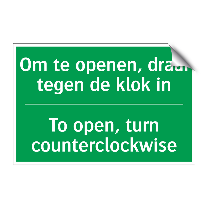 Om te openen, draai tegen de klok /.../ - To open, turn counterclockwise /.../