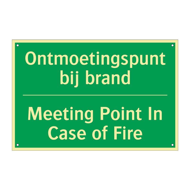 Ontmoetingspunt bij brand - Meeting Point In Case of /.../