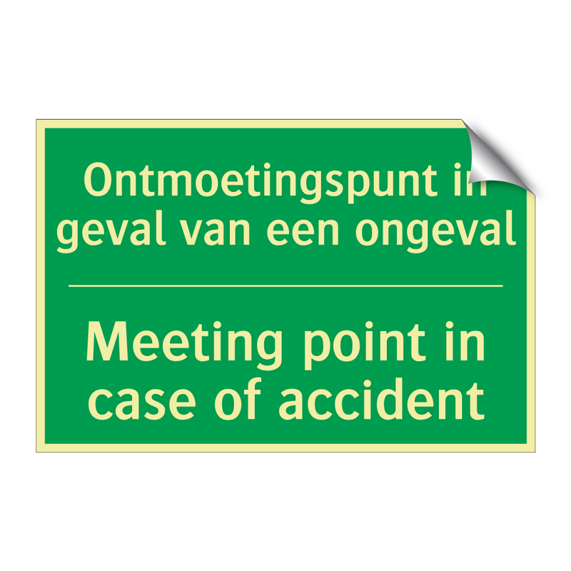 Ontmoetingspunt in geval van een /.../ - Meeting point in case of /.../