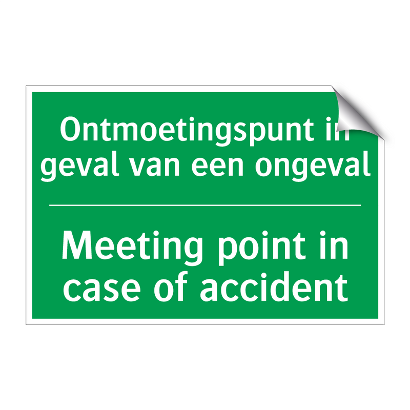 Ontmoetingspunt in geval van een /.../ - Meeting point in case of /.../