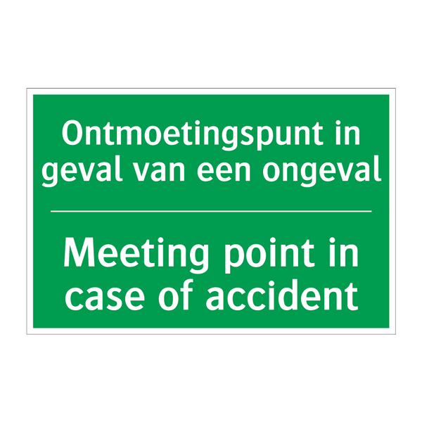 Ontmoetingspunt in geval van een /.../ - Meeting point in case of /.../