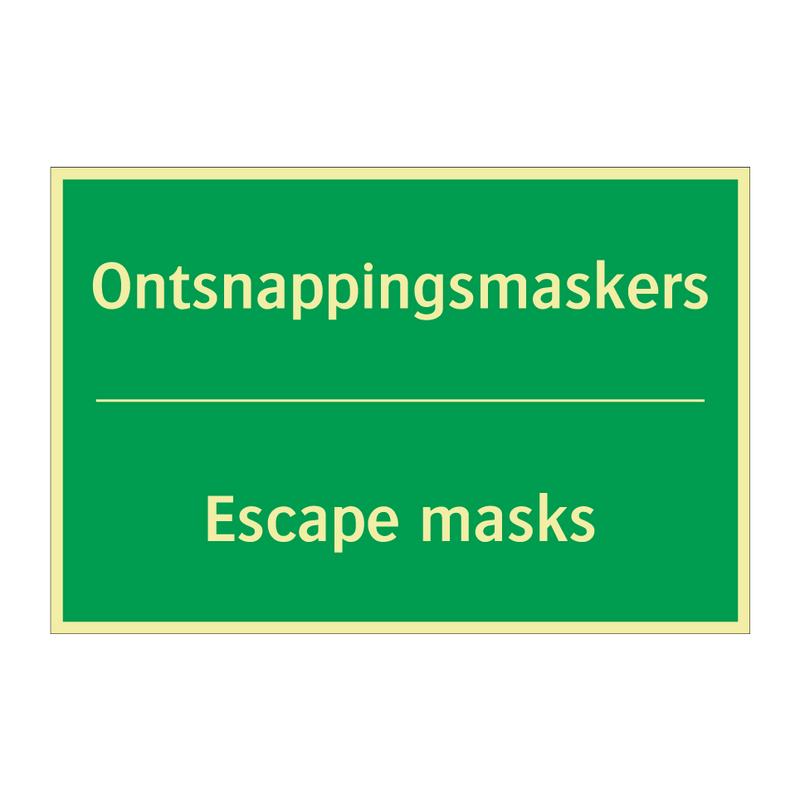 Ontsnappingsmaskers - Escape masks & Ontsnappingsmaskers - Escape masks