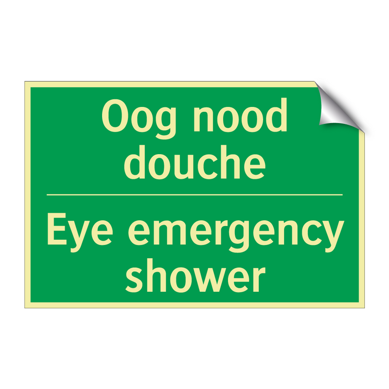 Oog nood douche - Eye emergency shower & Oog nood douche - Eye emergency shower