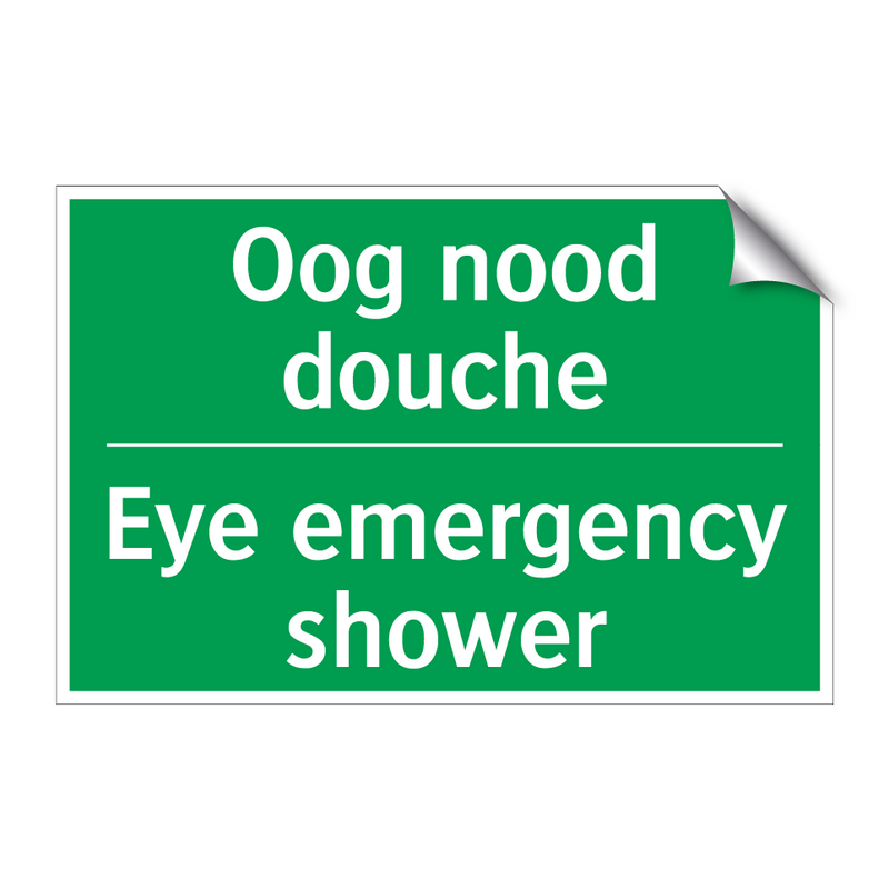 Oog nood douche - Eye emergency shower & Oog nood douche - Eye emergency shower