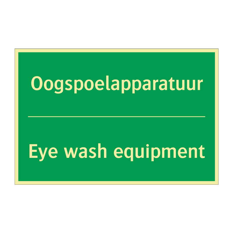 Oogspoelapparatuur - Eye wash equipment & Oogspoelapparatuur - Eye wash equipment