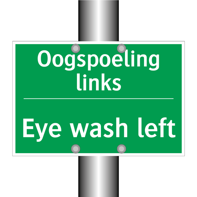 Oogspoeling links - Eye wash left & Oogspoeling links - Eye wash left