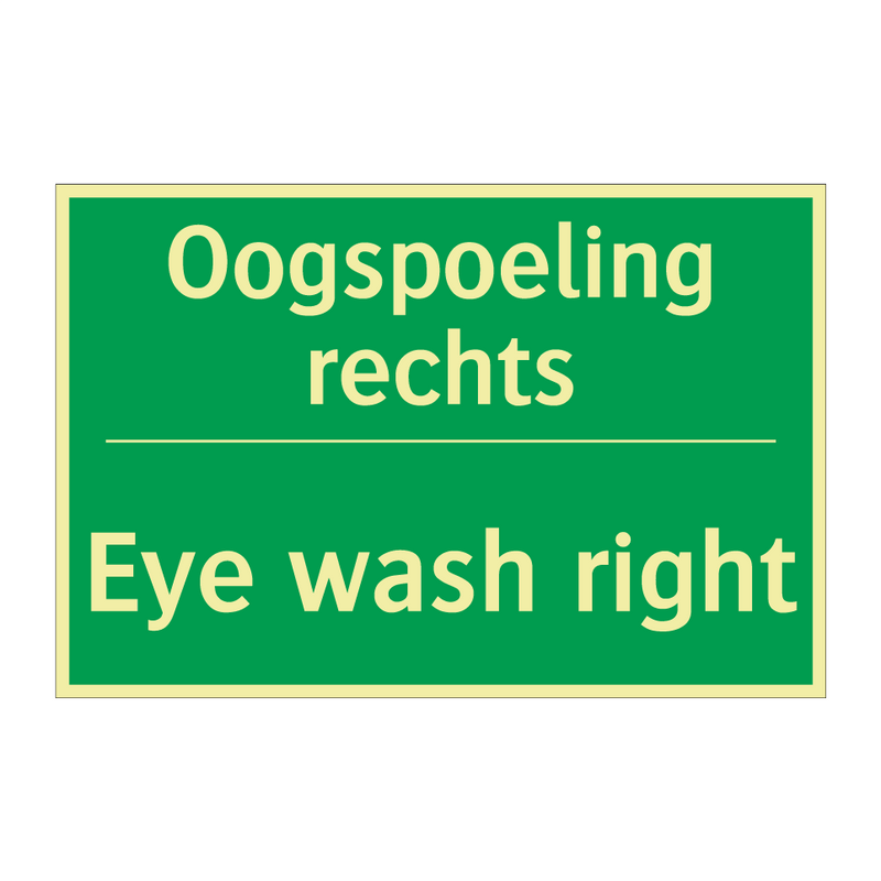 Oogspoeling rechts - Eye wash right & Oogspoeling rechts - Eye wash right