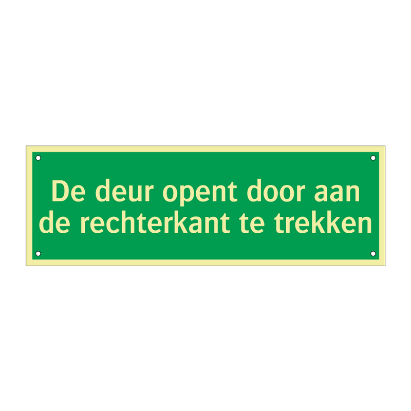 De deur opent door aan de rechterkant te trekken & De deur opent door aan de rechterkant te trekken