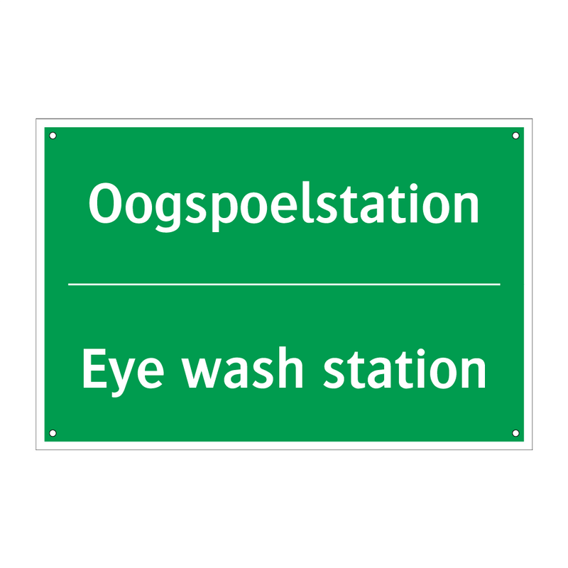 Oogspoelstation - Eye wash station & Oogspoelstation - Eye wash station