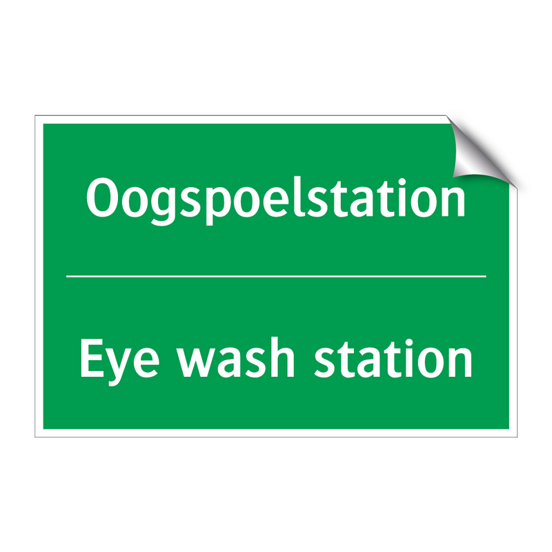 Oogspoelstation - Eye wash station & Oogspoelstation - Eye wash station