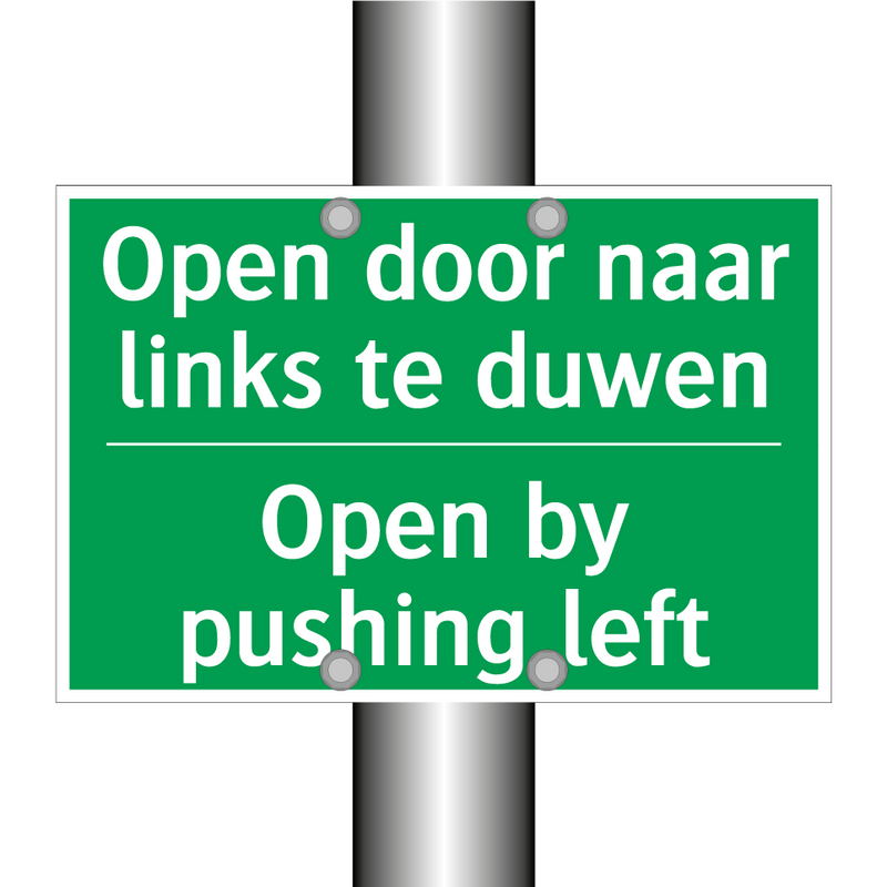 Open door naar links te duwen - Open by pushing left