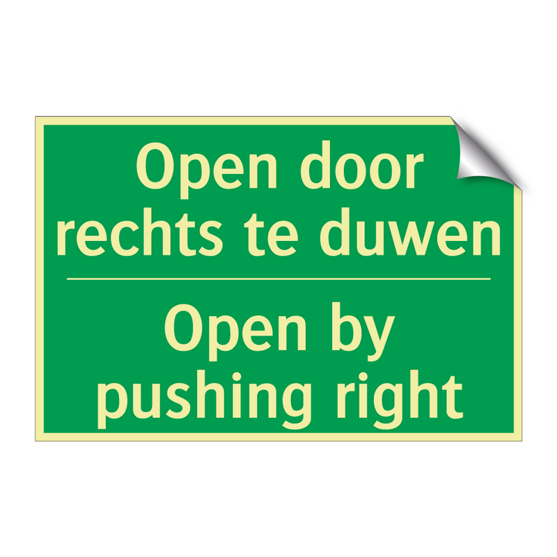 Open door rechts te duwen - Open by pushing right