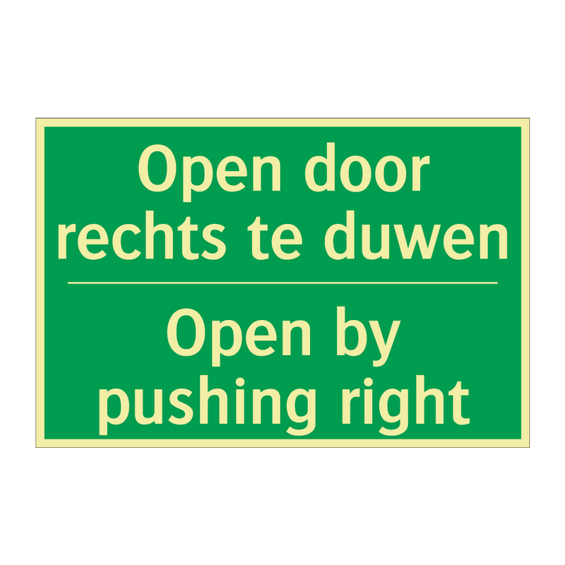 Open door rechts te duwen - Open by pushing right