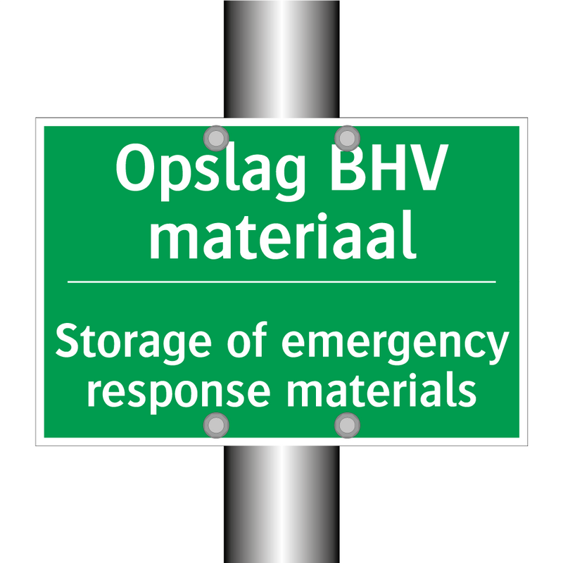 Opslag BHV materiaal - Storage of emergency response /.../