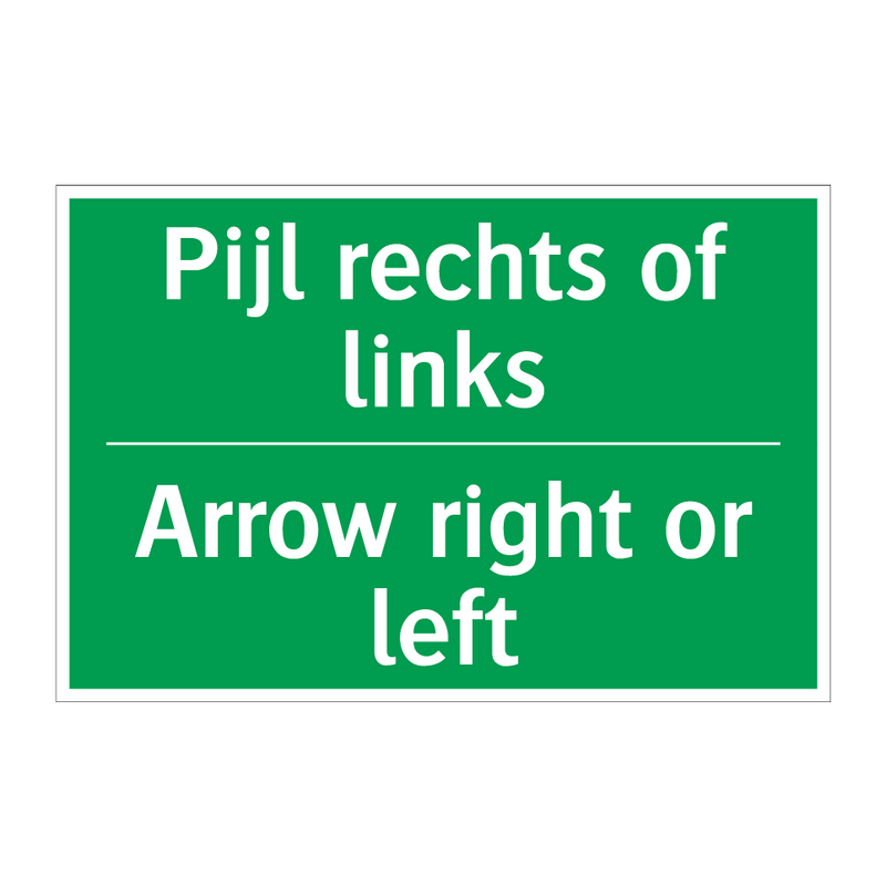 Pijl rechts of links - Arrow right or left & Pijl rechts of links - Arrow right or left