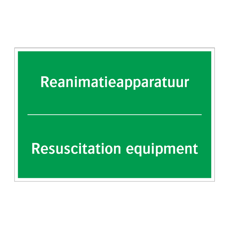 Reanimatieapparatuur - Resuscitation equipment & Reanimatieapparatuur - Resuscitation equipment