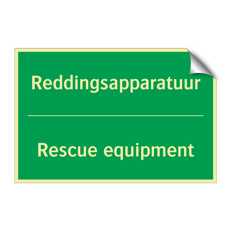 Reddingsapparatuur - Rescue equipment & Reddingsapparatuur - Rescue equipment