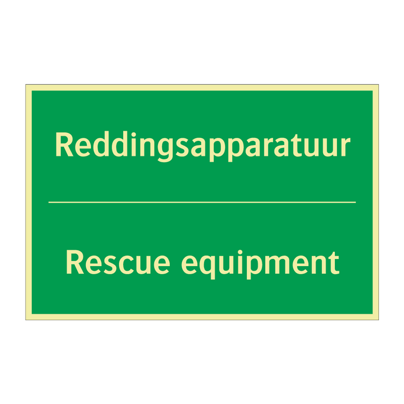 Reddingsapparatuur - Rescue equipment & Reddingsapparatuur - Rescue equipment