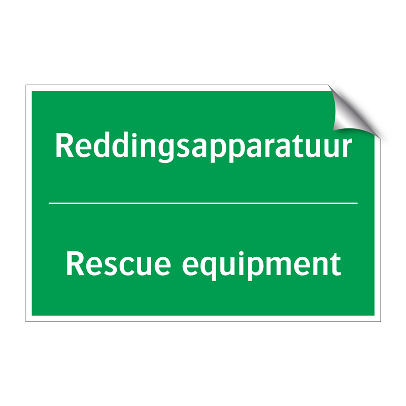 Reddingsapparatuur - Rescue equipment & Reddingsapparatuur - Rescue equipment