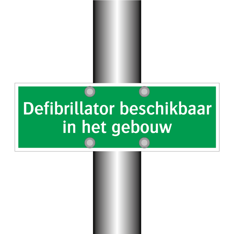 Defibrillator beschikbaar in het gebouw & Defibrillator beschikbaar in het gebouw