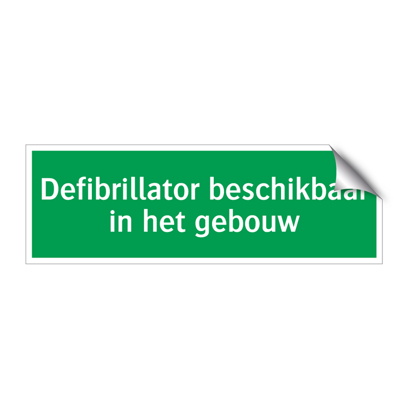 Defibrillator beschikbaar in het gebouw & Defibrillator beschikbaar in het gebouw