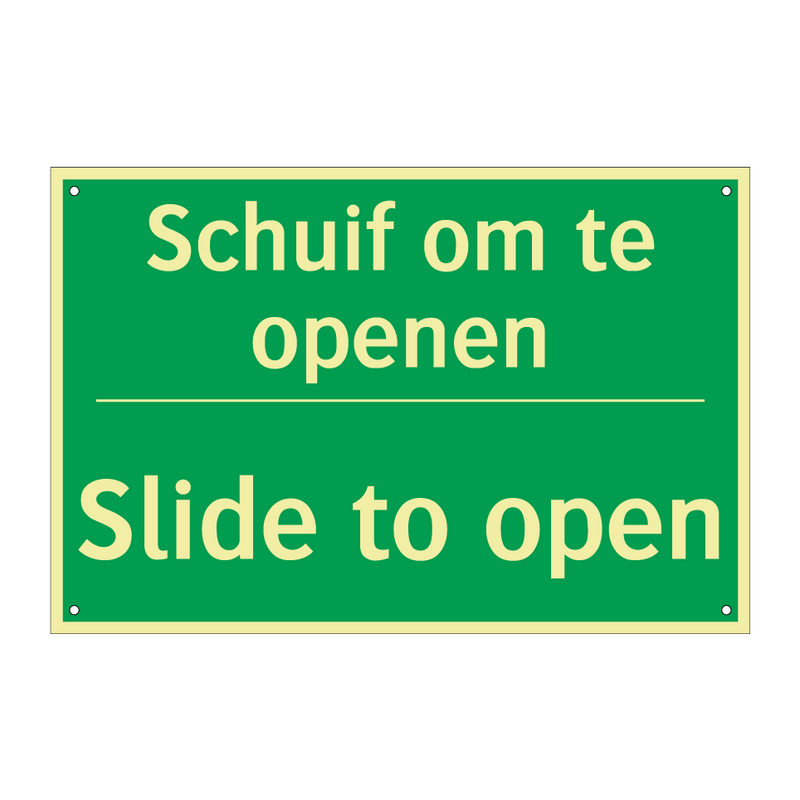 Schuif om te openen - Slide to open & Schuif om te openen - Slide to open