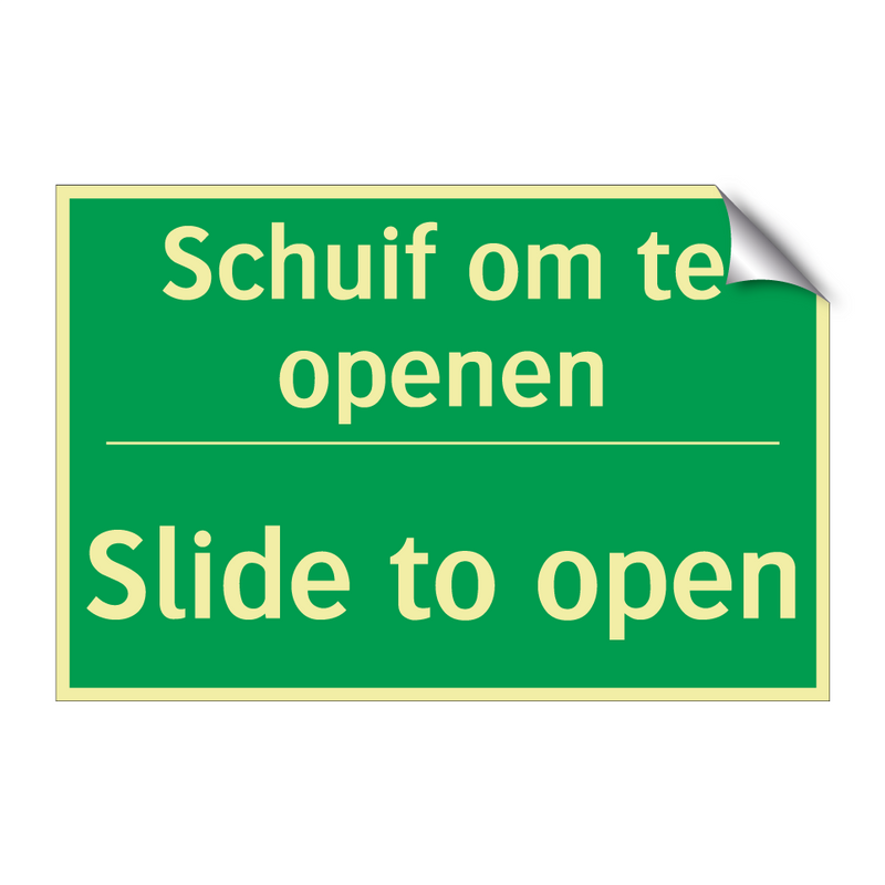 Schuif om te openen - Slide to open & Schuif om te openen - Slide to open