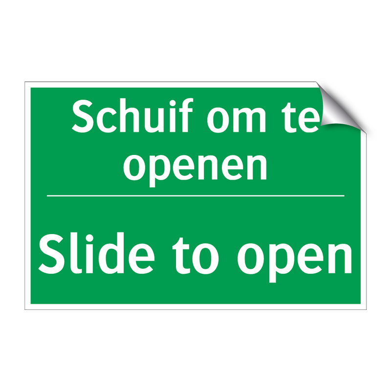 Schuif om te openen - Slide to open & Schuif om te openen - Slide to open