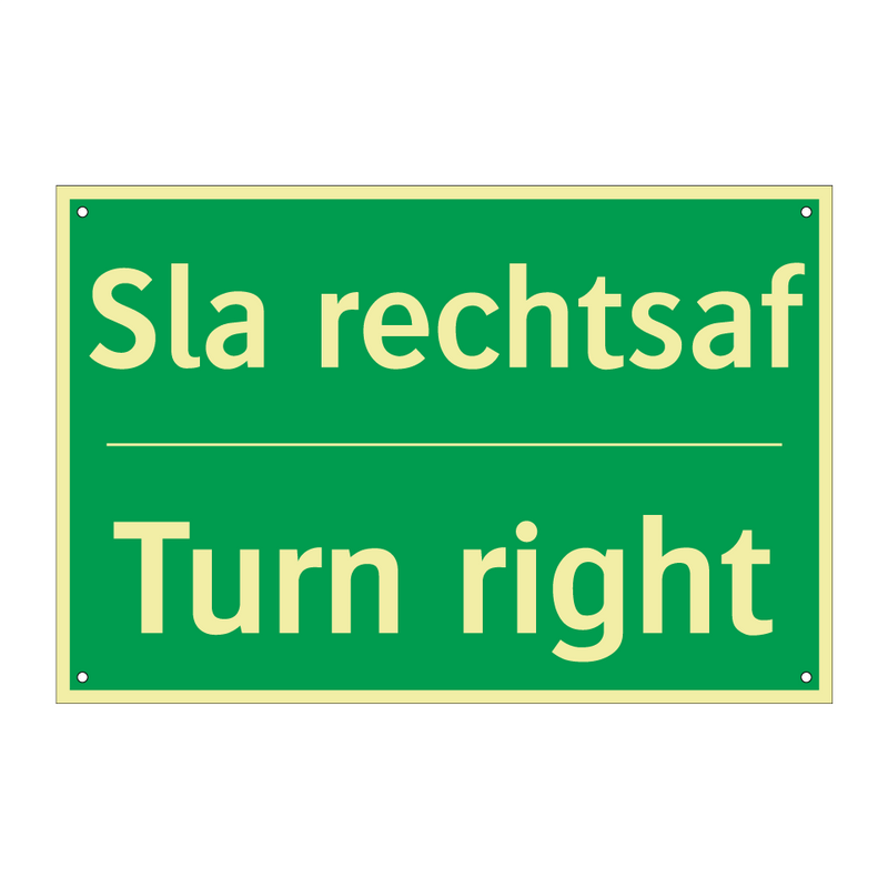 Sla rechtsaf - Turn right