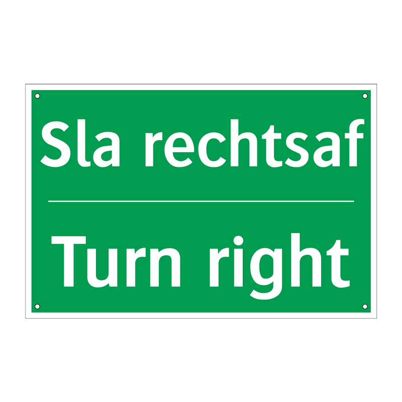 Sla rechtsaf - Turn right