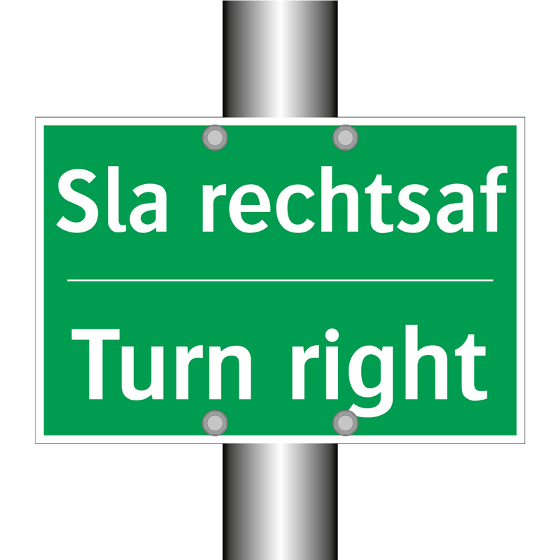 Sla rechtsaf - Turn right