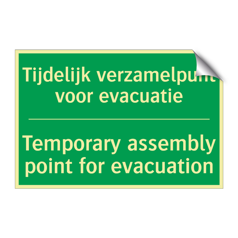 Tijdelijk verzamelpunt voor evacuatie /.../ - Temporary assembly point /.../