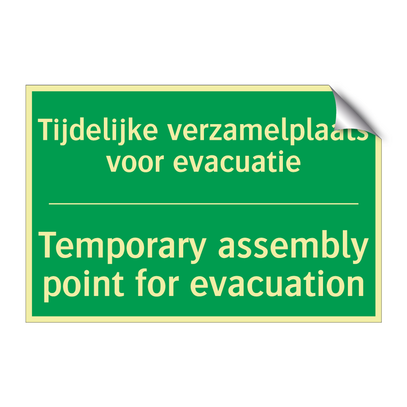 Tijdelijke verzamelplaats voor /.../ - Temporary assembly point /.../