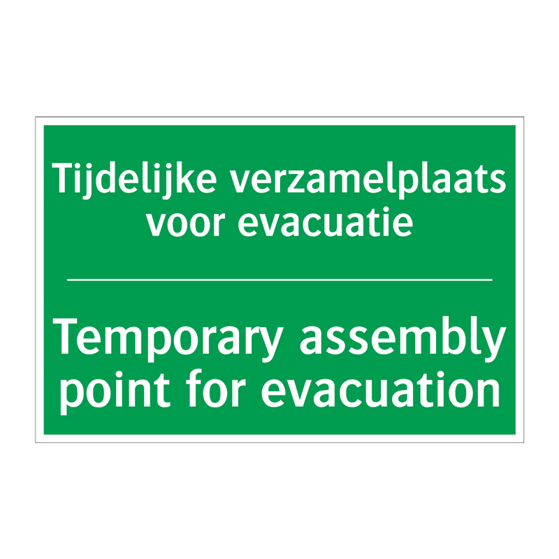 Tijdelijke verzamelplaats voor /.../ - Temporary assembly point /.../