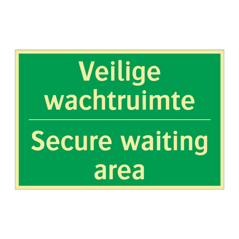 Veilige wachtruimte - Secure waiting area & Veilige wachtruimte - Secure waiting area