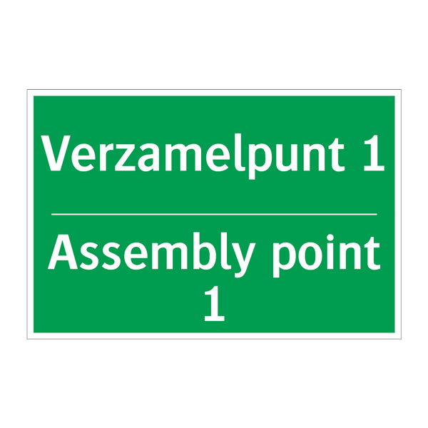 Verzamelpunt 1 - Assembly point 1 & Verzamelpunt 1 - Assembly point 1