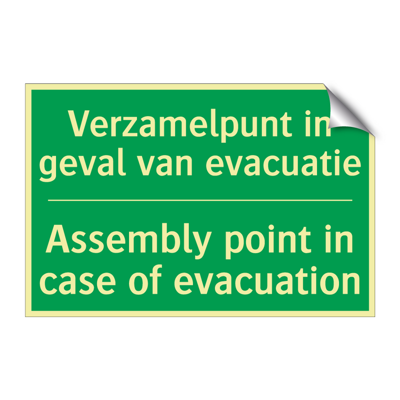 Verzamelpunt in geval van evacuatie /.../ - Assembly point in case of /.../