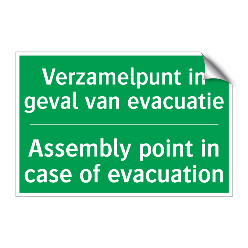 Verzamelpunt in geval van evacuatie /.../ - Assembly point in case of /.../