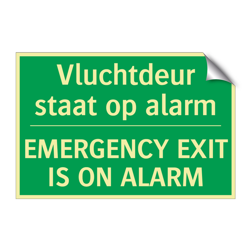 Vluchtdeur staat op alarm - EMERGENCY EXIT IS ON ALARM /.../