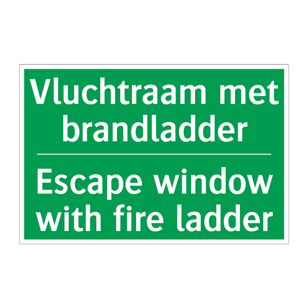 Vluchtraam met brandladder - Escape window with fire ladder /.../