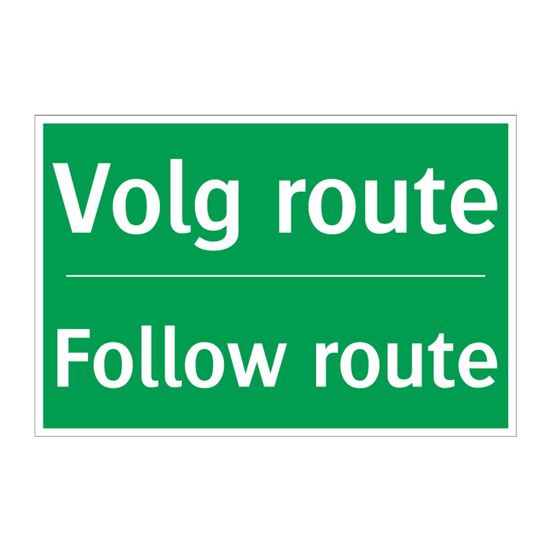 Volg route - Follow route & Volg route - Follow route & Volg route - Follow route