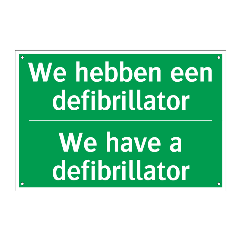 We hebben een defibrillator - We have a defibrillator