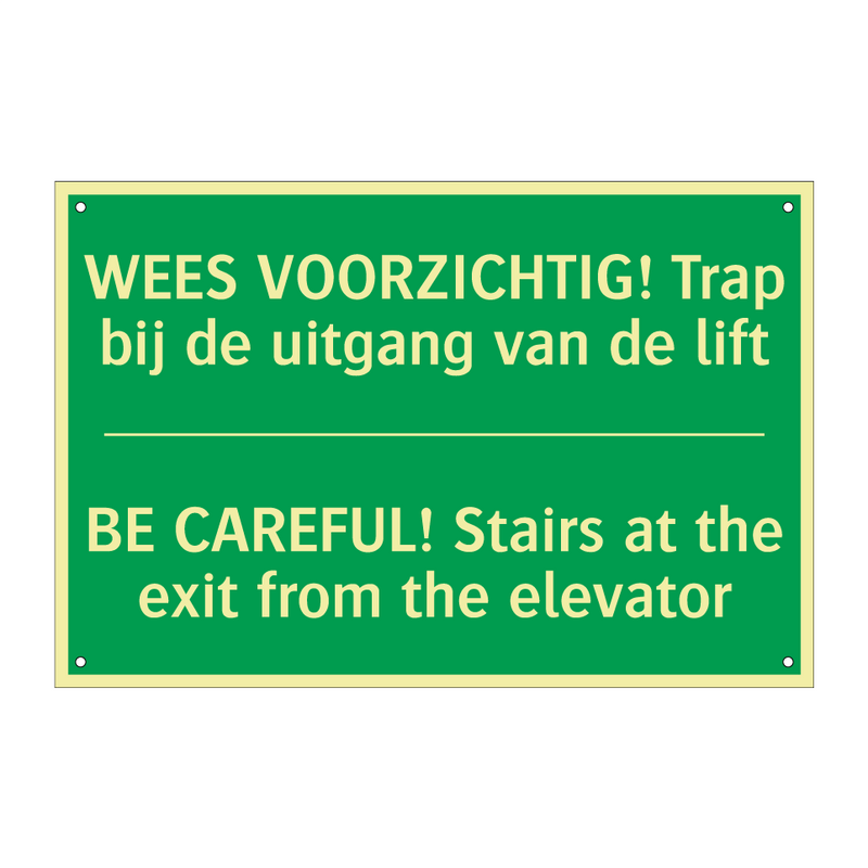 WEES VOORZICHTIG! Trap bij de /.../ - BE CAREFUL! Stairs at the /.../