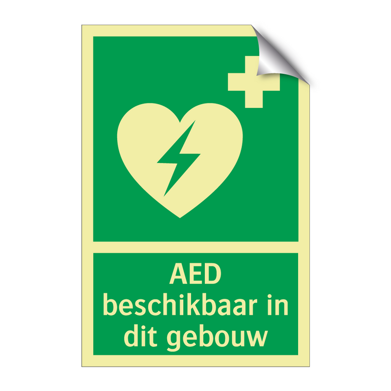 AED beschikbaar in dit gebouw & AED beschikbaar in dit gebouw & AED beschikbaar in dit gebouw