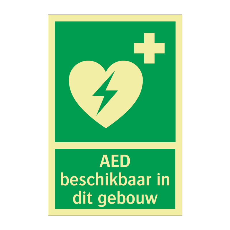 AED beschikbaar in dit gebouw & AED beschikbaar in dit gebouw & AED beschikbaar in dit gebouw