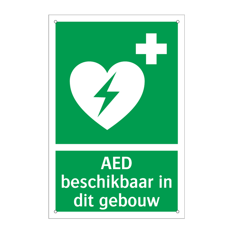 AED beschikbaar in dit gebouw & AED beschikbaar in dit gebouw & AED beschikbaar in dit gebouw