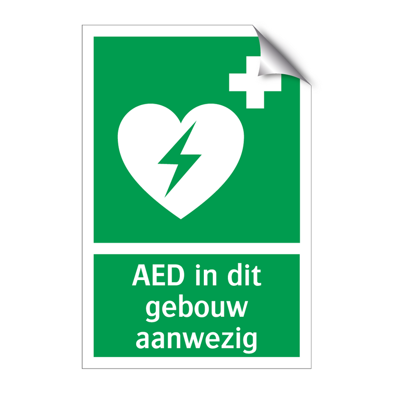 AED in dit gebouw aanwezig & AED in dit gebouw aanwezig & AED in dit gebouw aanwezig