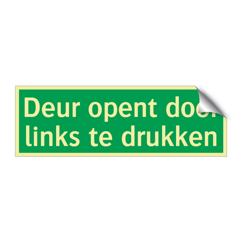 Deur opent door links te drukken & Deur opent door links te drukken