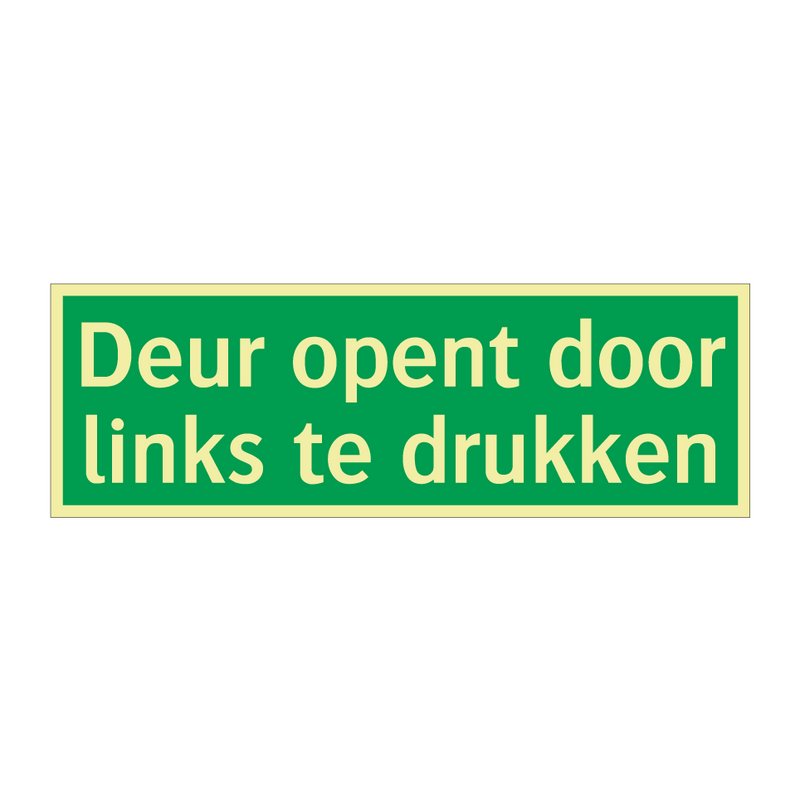 Deur opent door links te drukken & Deur opent door links te drukken