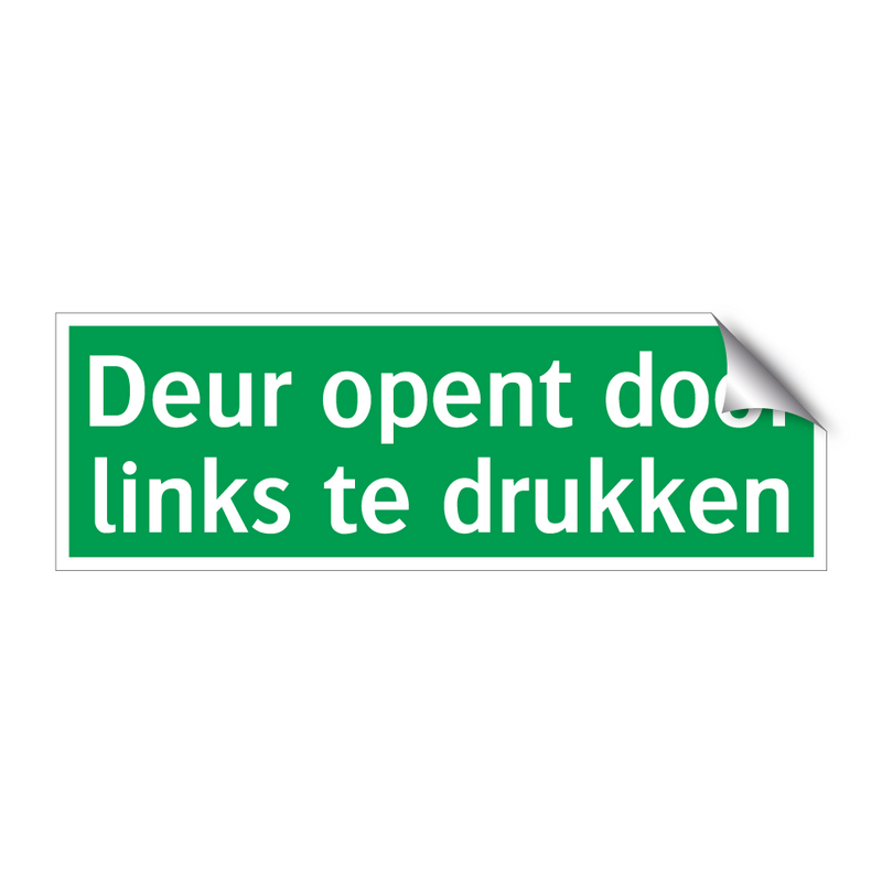 Deur opent door links te drukken & Deur opent door links te drukken